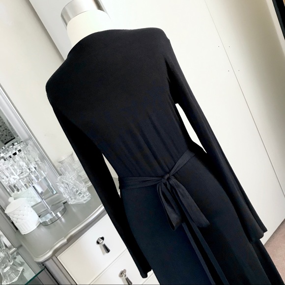 Black Wrap Dress - Picture 3 of 7
